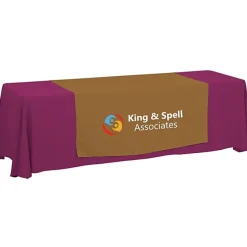 Serged 8-foot Closed-Back Table Throw and Runner Kit - 24 hr