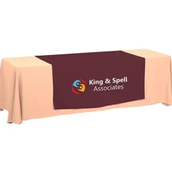 Serged 8-foot Closed-Back Table Throw and Runner Kit - 24 hr