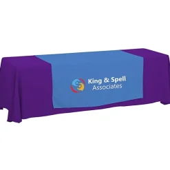 Serged 8-foot Closed-Back Table Throw and Runner Kit - 24 hr