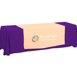 Serged 8-foot Closed-Back Table Throw and Runner Kit - 24 hr
