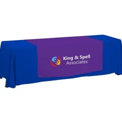 Serged 8-foot Closed-Back Table Throw and Runner Kit - 24 hr