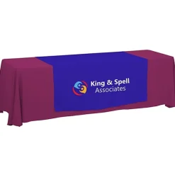 Serged 8-foot Closed-Back Table Throw and Runner Kit - 24 hr