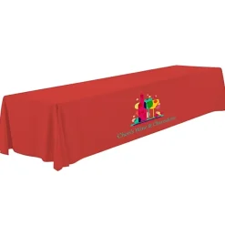 Serged Open-Back Polyester Table Throw - 16 feet