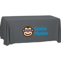 Serged Open-Back Polyester Table Throw - 6 feet