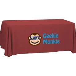 Serged Open-Back Polyester Table Throw - 6 feet