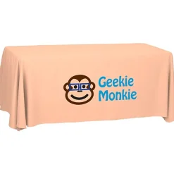 Serged Open-Back Polyester Table Throw - 6 feet - 24 hr