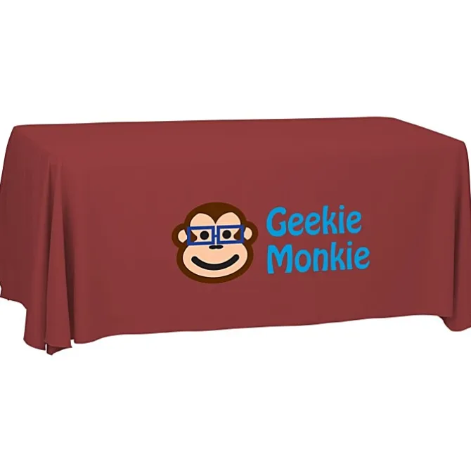 Serged Open-Back Polyester Table Throw - 6 feet - 24 hr