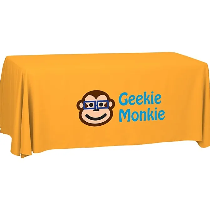 Serged Open-Back Polyester Table Throw - 6 feet - 24 hr
