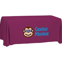 Serged Open-Back Polyester Table Throw - 6 feet - 24 hr