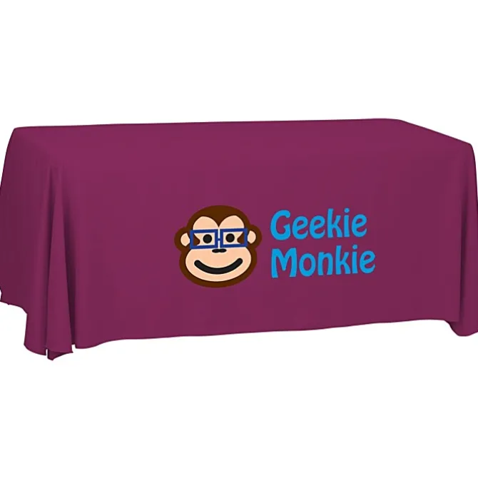 Serged Open-Back Polyester Table Throw - 6 feet - 24 hr