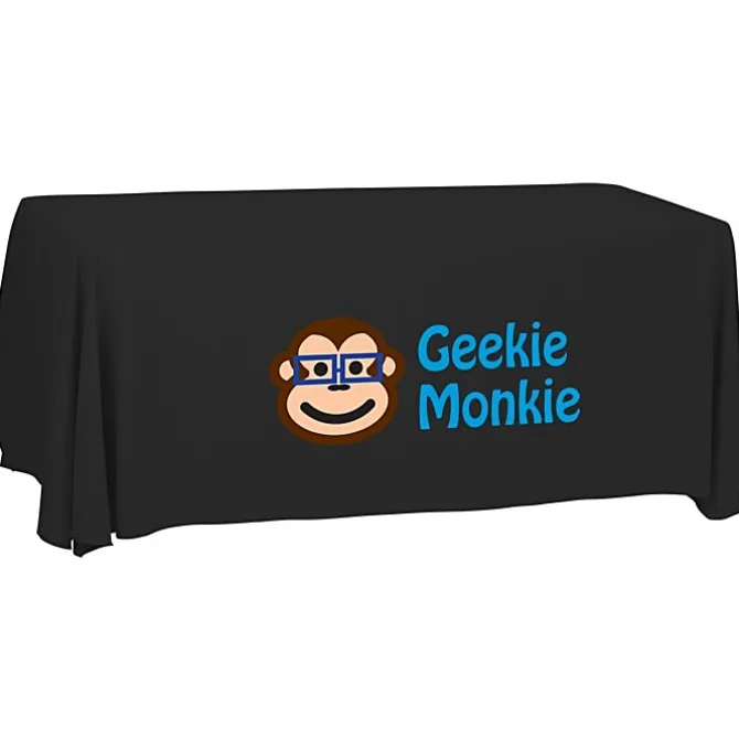 Serged Open-Back Polyester Table Throw - 6 feet - 24 hr