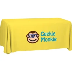 Serged Open-Back Polyester Table Throw - 6 feet - 24 hr