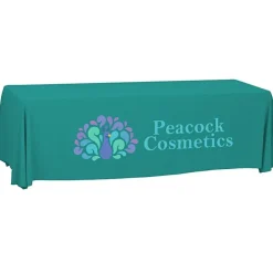 Serged Open-Back Polyester Table Throw - 8 feet