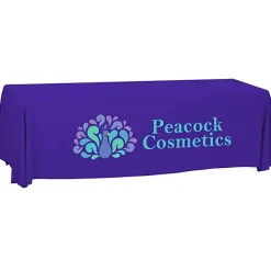 Serged Open-Back Polyester Table Throw - 8 feet
