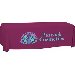 Serged Open-Back Polyester Table Throw - 8 feet