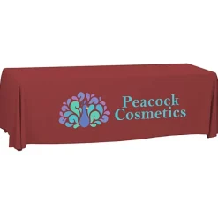 Serged Open-Back Polyester Table Throw - 8 feet