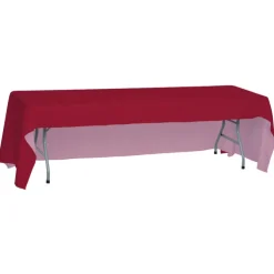 Serged Open-Back Polyester Table Throw - 8 feet