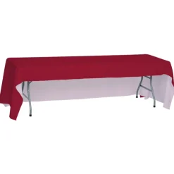 Serged Open-Back Polyester Table Throw - 8 feet - Full Color