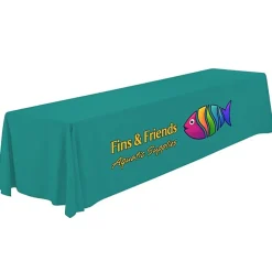 Serged Open-Back Polyester Table Throw - 12 feet