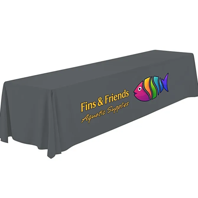 Serged Open-Back Polyester Table Throw - 12 feet