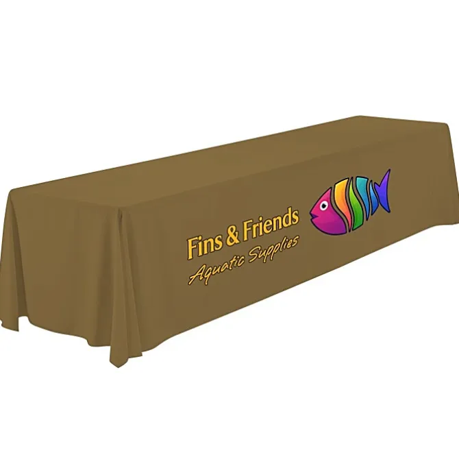 Serged Open-Back Polyester Table Throw - 12 feet