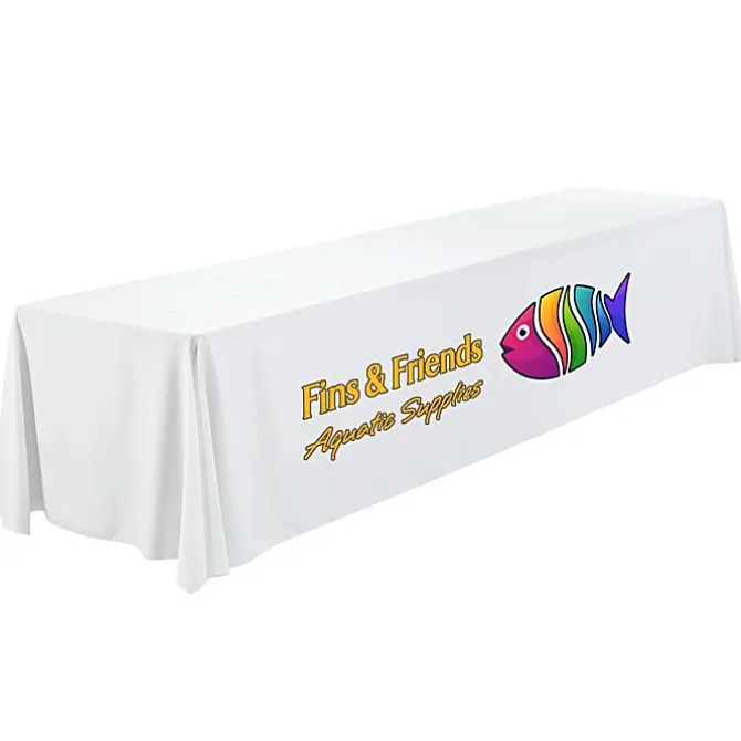 Serged Open-Back Polyester Table Throw - 12 feet