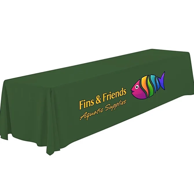 Serged Open-Back Polyester Table Throw - 12 feet