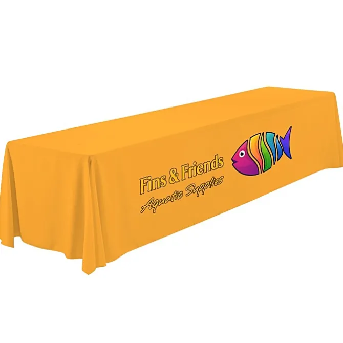 Serged Open-Back Polyester Table Throw - 12 feet