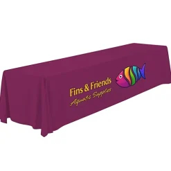 Serged Open-Back Polyester Table Throw - 12 feet