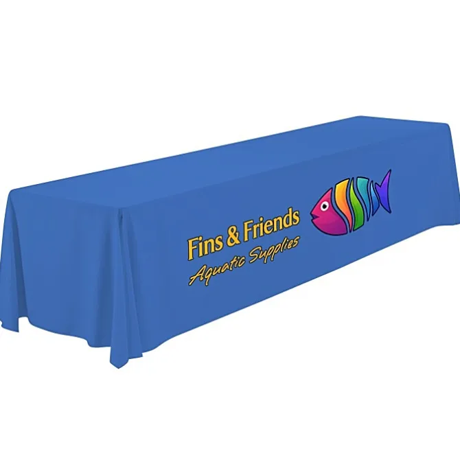 Serged Open-Back Polyester Table Throw - 12 feet