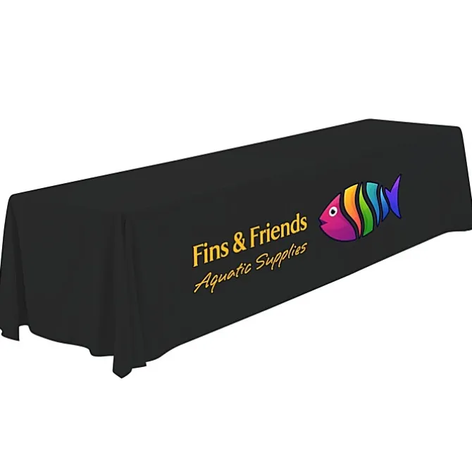 Serged Open-Back Polyester Table Throw - 12 feet