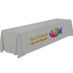 Serged Open-Back Polyester Table Throw - 12 feet