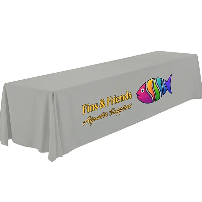 Serged Open-Back Polyester Table Throw - 12 feet