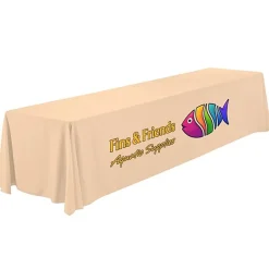 Serged Open-Back Polyester Table Throw - 12 feet