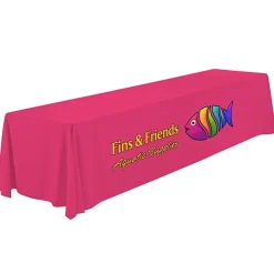 Serged Open-Back Polyester Table Throw - 12 feet