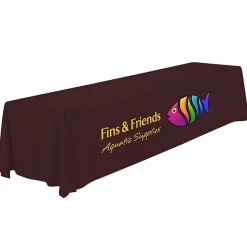 Serged Open-Back Polyester Table Throw - 12 feet