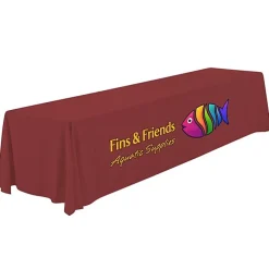 Serged Open-Back Polyester Table Throw - 12 feet