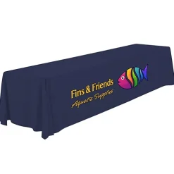Serged Open-Back Polyester Table Throw - 12 feet