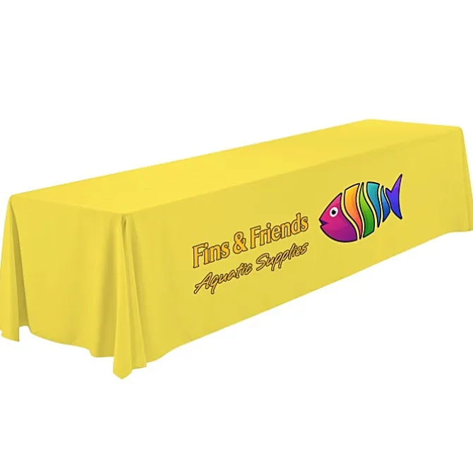 Serged Open-Back Polyester Table Throw - 12 feet