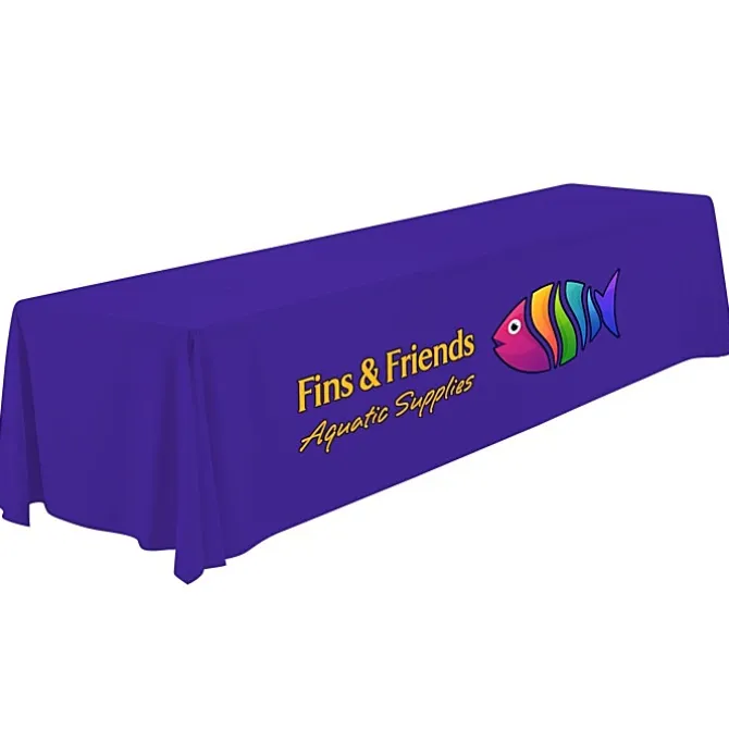 Serged Open-Back Polyester Table Throw - 12 feet