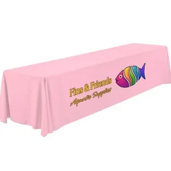 Serged Open-Back Polyester Table Throw - 12 feet