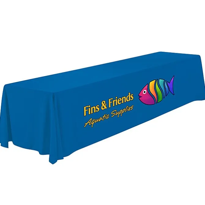 Serged Open-Back Polyester Table Throw - 12 feet