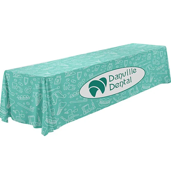 Serged Open-Back Polyester Table Throw - 12 feet - Full Color