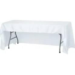 Serged Open-Back Satin Table Throw - 6 feet