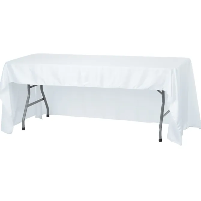 Serged Open-Back Satin Table Throw - 6 feet
