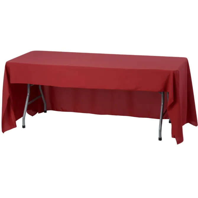Serged Open-Back Stain Resistant Table Throw - 6 feet - 24 hr