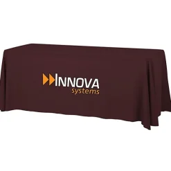 Serged Open-Back Table Throw with Pocket - 6 feet