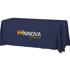 Serged Open-Back Table Throw with Pocket - 6 feet