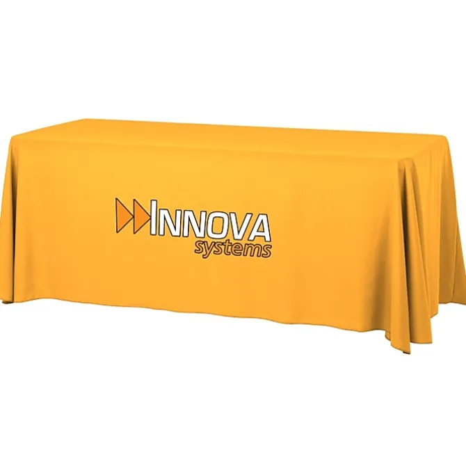 Serged Open-Back Table Throw with Pocket - 6 feet