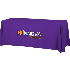 Serged Open-Back Table Throw with Pocket - 6 feet